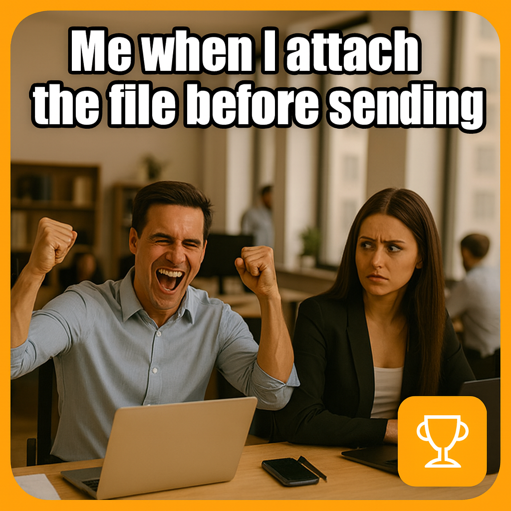 Me when I attach the file before sending