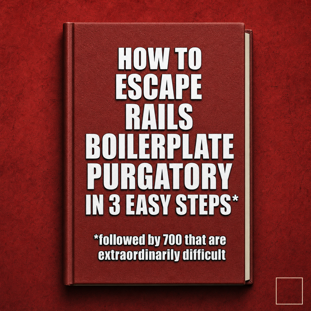 How to escape Rails boilerplate purgatory in 3 easy steps* *followed by 700 that are extraordinarily difficult