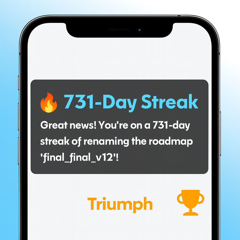🔥 731-Day Streak! Great news! You're on a 731-day streak of renaming the roadmap 'final_final_v12'!