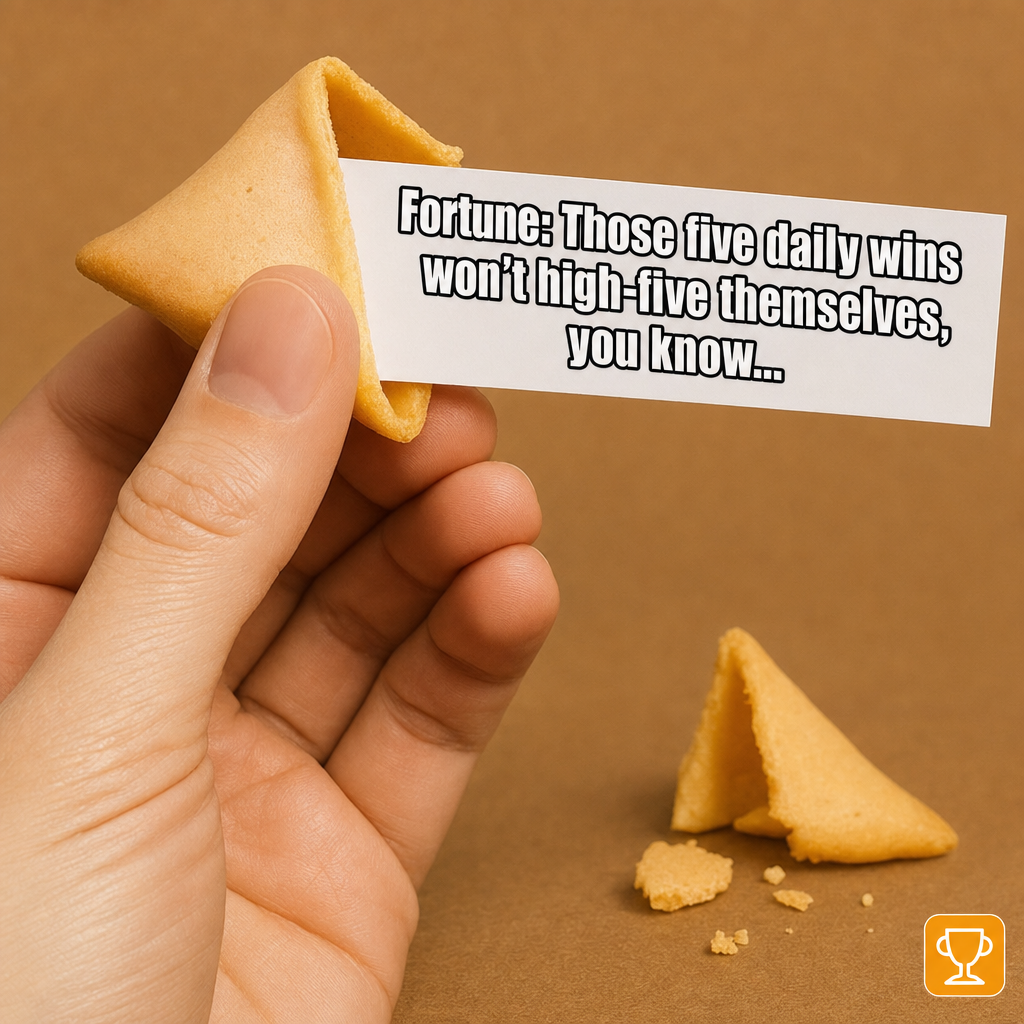 Fortune: Those five daily wins won't high-five themselves, you know...