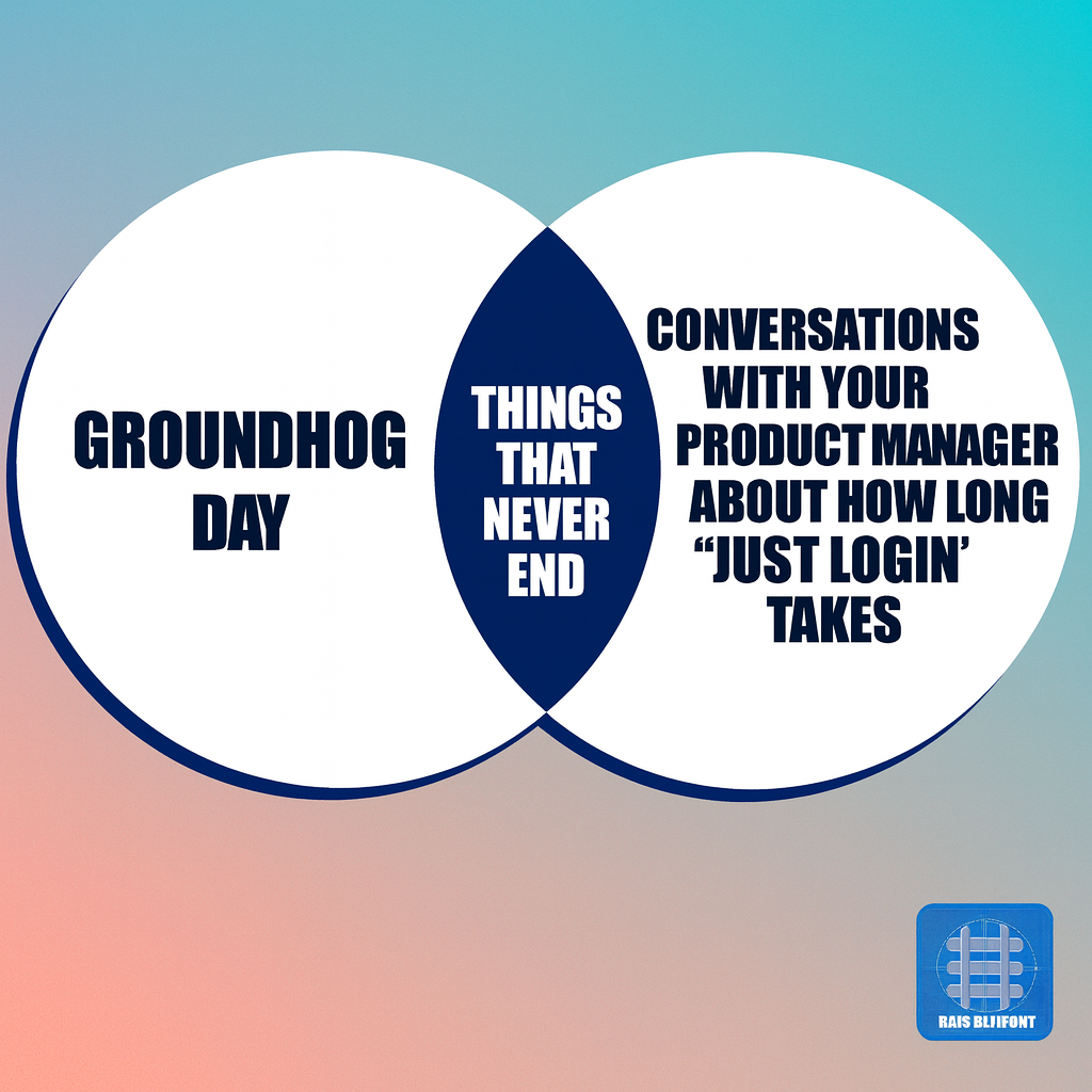 Groundhog Day / Things that never end / Conversations with your product manager about how long 'just login' takes