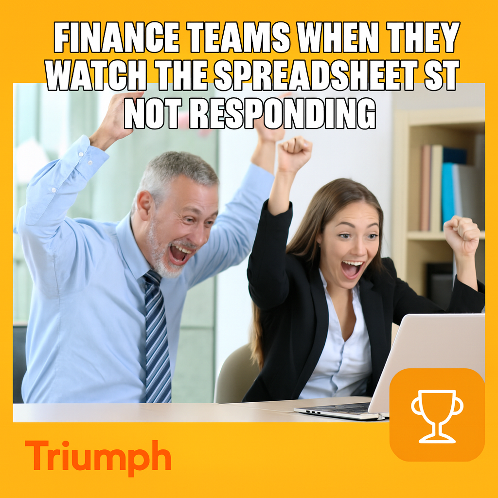Finance teams when they watch the spreadsheet stop Not Responding