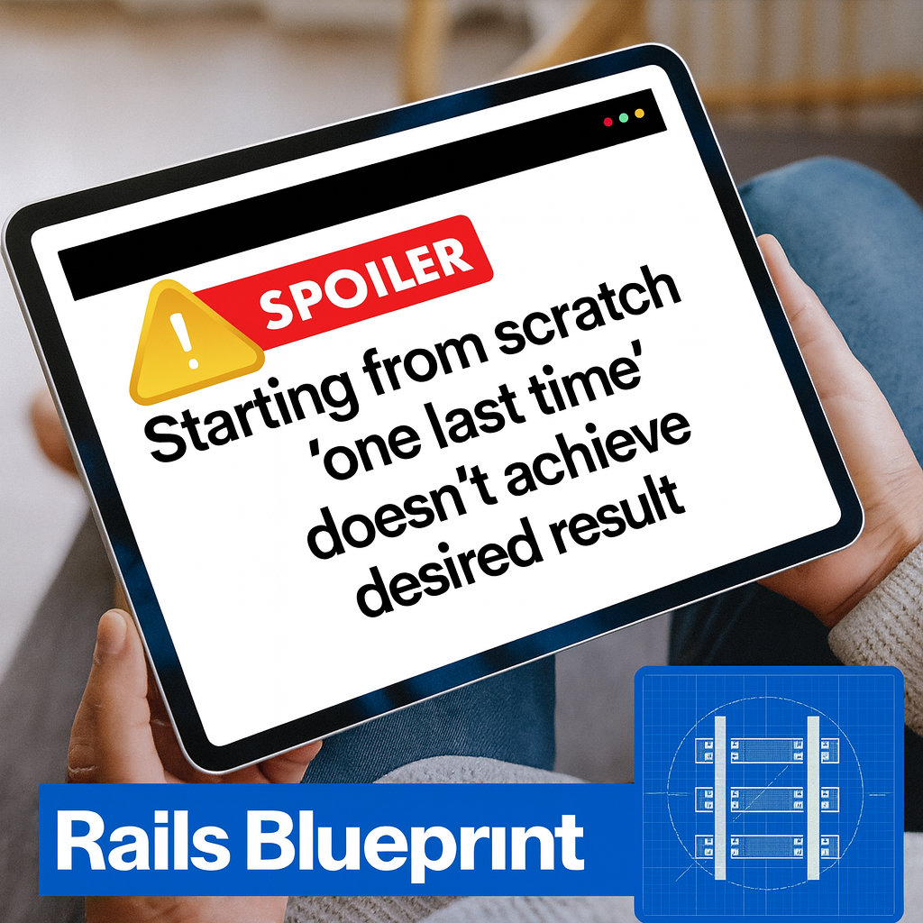 SPOILER ALERT: Starting from scratch 'one last time' doesn't achieve desired result