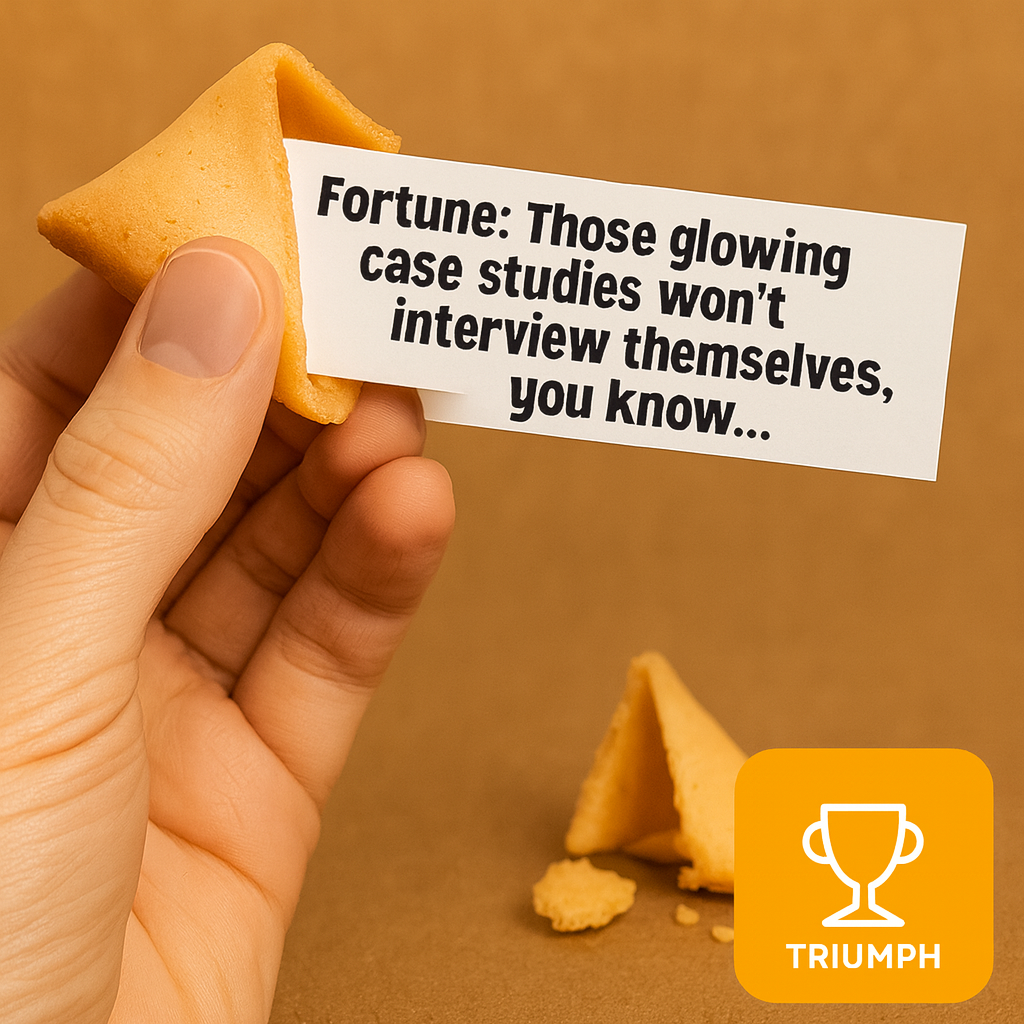 Fortune: Those glowing case studies won't interview themselves, you know...