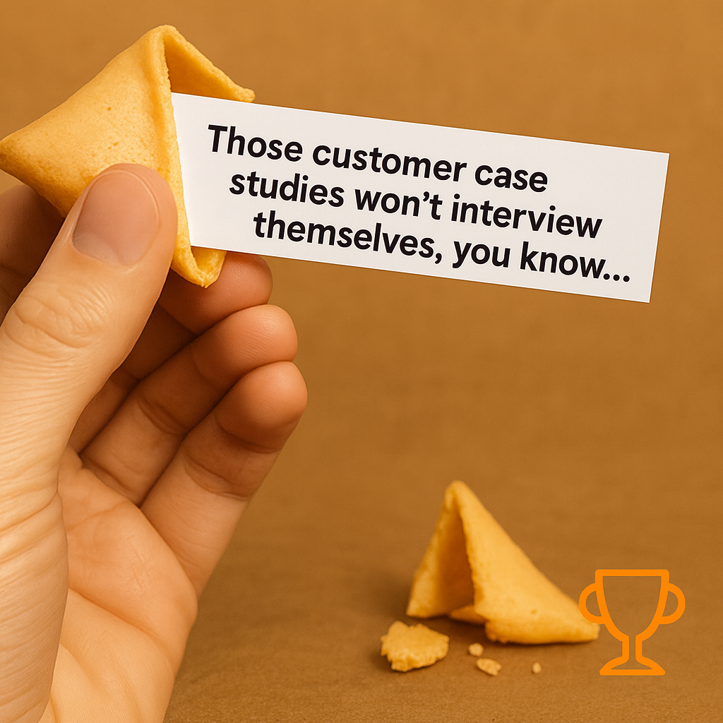 Fortune: Those customer case studies won't interview themselves, you know...