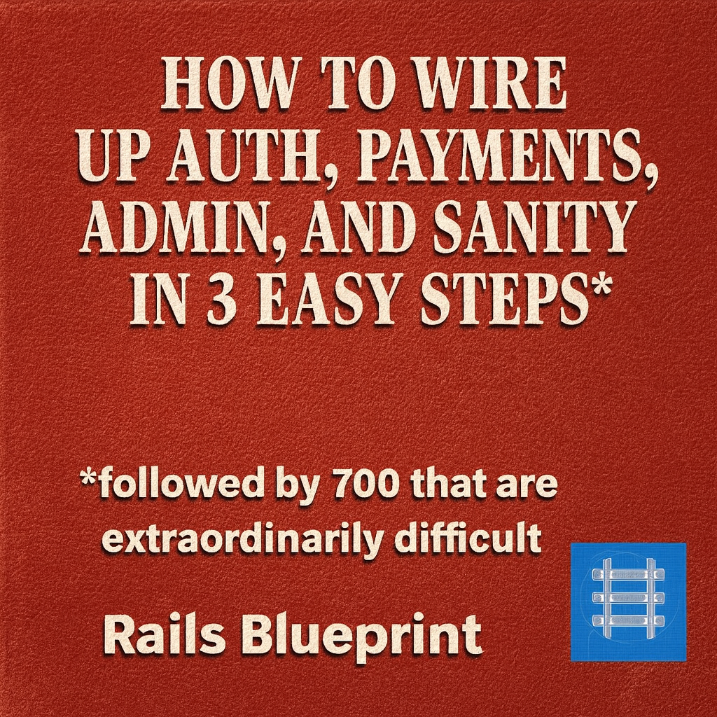 How to wire up auth, payments, admin, and sanity in 3 easy steps* *followed by 700 that are extraordinarily difficult