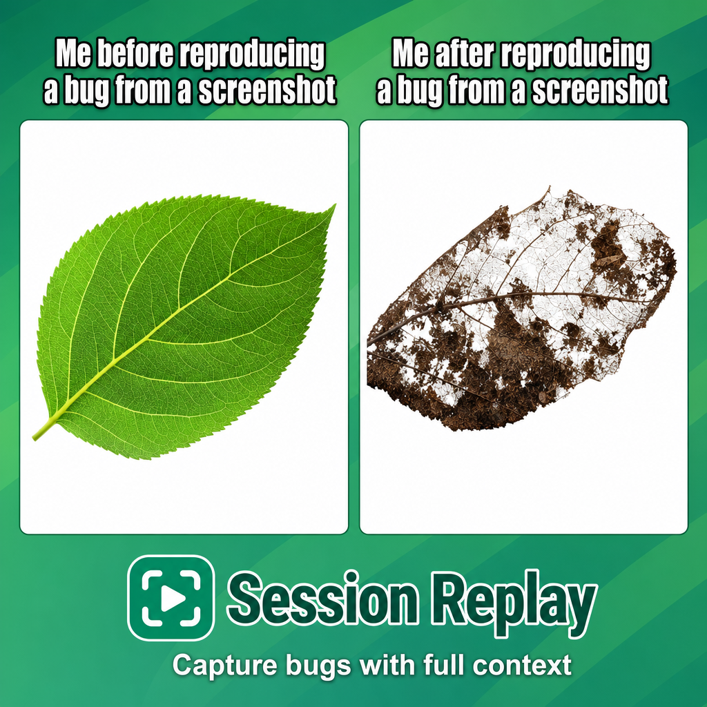 Me before reproducing a bug from a screenshot / Me after reproducing a bug from a screenshot