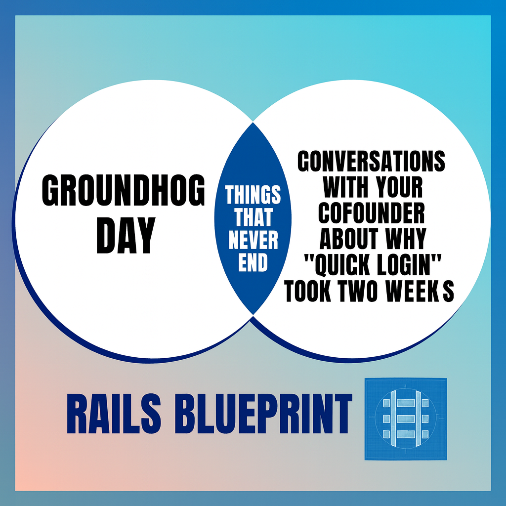 Groundhog Day / Things that never end / Conversations with your cofounder about why 'quick login' took two weeks