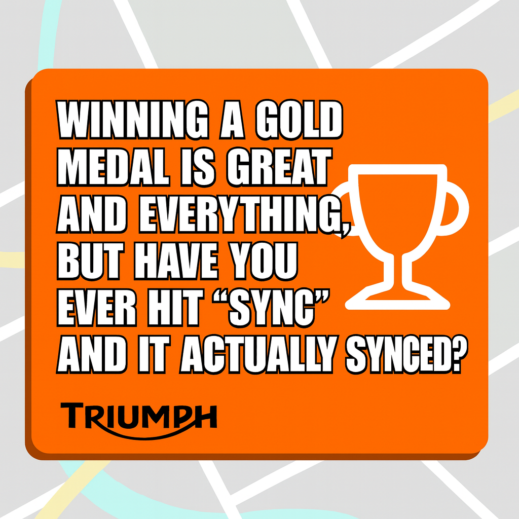 Winning a gold medal is great and everything, but have you ever hit 'Sync' and it actually synced?
