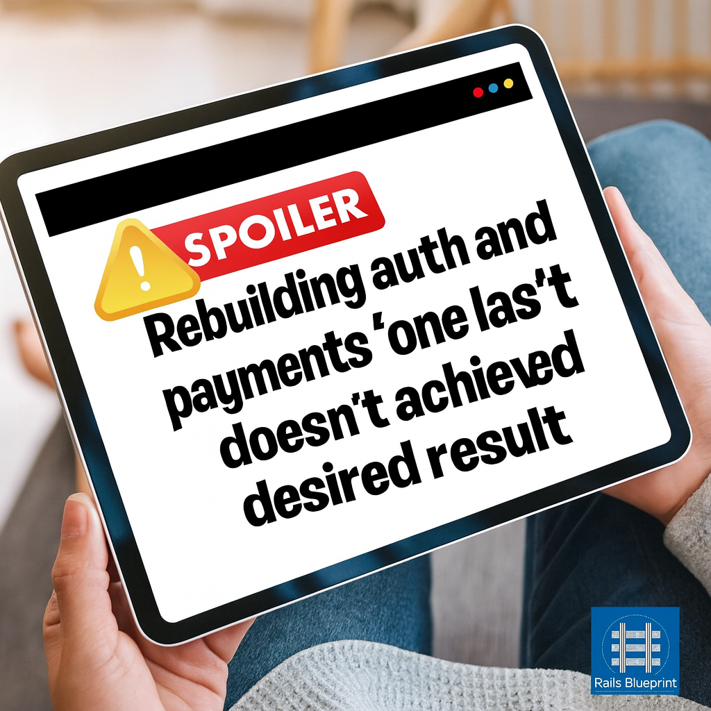SPOILER ALERT: Rebuilding auth and payments 'one last time' doesn't achieve desired result